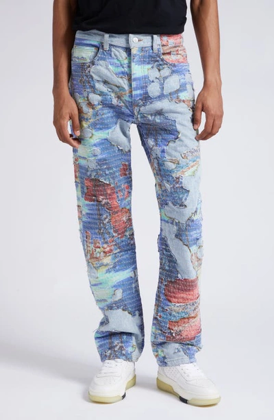 Amiri Aloha Boro Straight Jean In Multi-colour