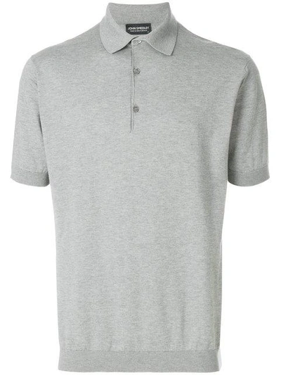 John Smedley Adrian Polo Top In Grey