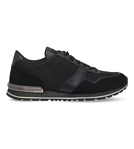 Tod's Active Leather And Nylon Trainers In Black | ModeSens