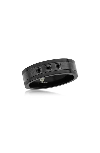 Blackjack Cubic Zirconia Band Ring In Black