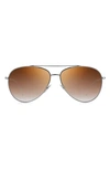 Isabel Marant 60mm Gradient Aviator Sunglasses In Dark Ruthenium/ Brown Gold