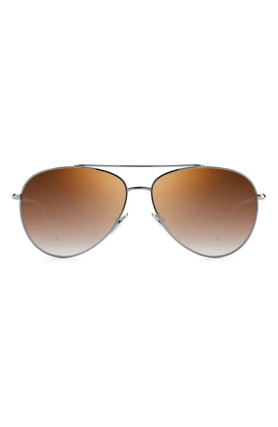 Isabel Marant 60mm Gradient Aviator Sunglasses In Dark Ruthenium/ Brown Gold