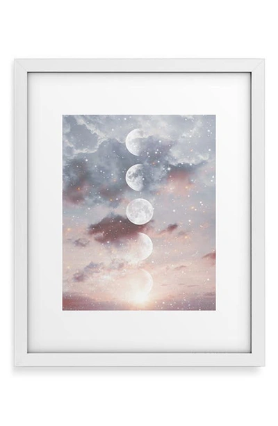 Deny Designs 'before The Sunrise' By Emanuela Carratoni Framed Wall Art In White/ Purple