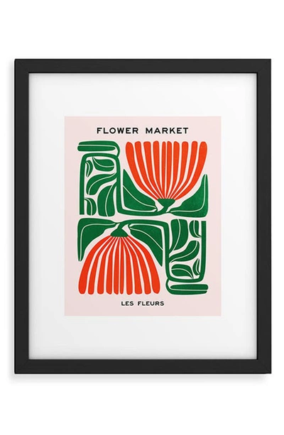 Deny Designs 'pippin Ferns Les Fleurs' By Ayeyokp Framed Wall Art In Green