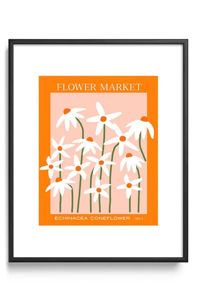 Deny Designs 'flower Market, Echinacea Coneflower' By Gale Switzer Framed Wall Art In Orange