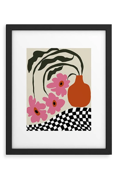 Deny Designs 'vintage Blossom' By Miho Framed Wall Art In Orange