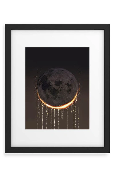 Deny Designs 'eclipse' By Emanuela Carratoni Framed Wall Art In Black