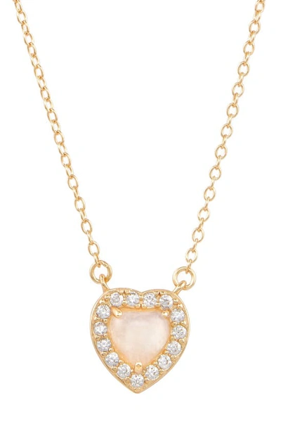 Adornia Fine Halo Heart Pendant Necklace In White