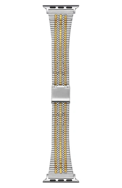 The Posh Tech Eliza Stainless Steel Apple Watch® Watchband In Silver/ Gold