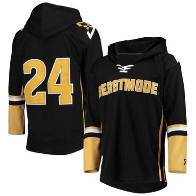 New Jersey Sets Black/gold Beast Mode Hooded Hockey Jersey