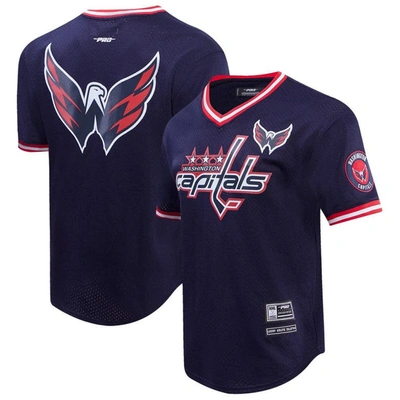 Pro Standard Navy Washington Capitals Classic Mesh V-neck T-shirt