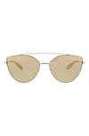 Bcbg 60mm Metal Browline Cat Eye Sunglasses In Pearl Cream