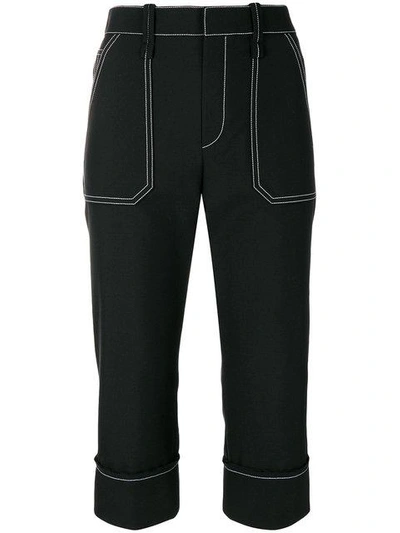Chloé Cropped Fitted Trousers - Black