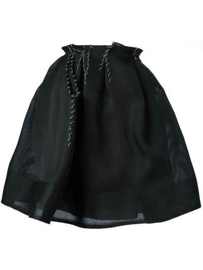Lanvin Stitching Detail Skirt In Black