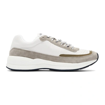 Apc Running Suede-panel Shell Trainers In Neutrals