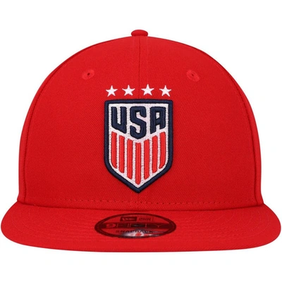 New Era Red Uswnt Team Basic 9fifty Snapback Hat