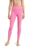 Alo Yoga Alo Airbrush High Waist 7/8 Leggings In Fluorescent Pink Coral
