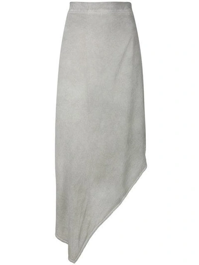 Lost & Found Asymmetric Midi Skirt In Grey