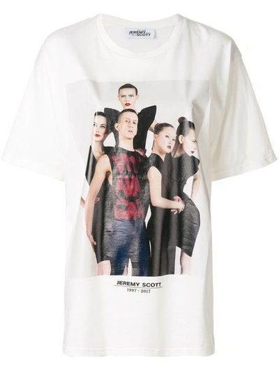 Jeremy Scott Front Printed T In White