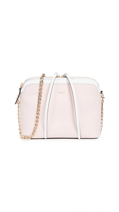 Cuero & Mor Marie Tri Zipper Chain Bag In Spring/white