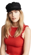 Hat Attack Emmy Newsboy Cap In Black