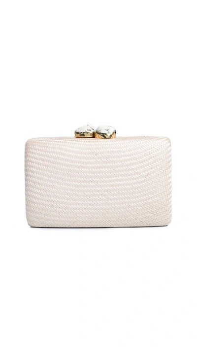 Kayu Jen Clutch With White Stones In Pink