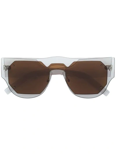 Marni Eyewear Oversized Tinted Sunglasses In White