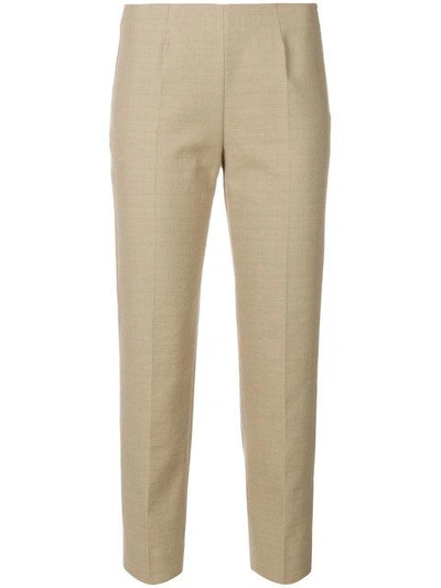 Piazza Sempione Cropped Slim Fit Trousers - Nude & Neutrals