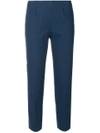 Piazza Sempione Cropped Slim Fit Trousers - Blue