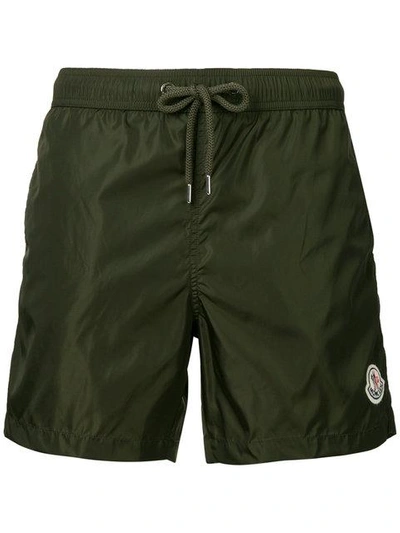 Moncler Badeshorts Mit Logo In Green