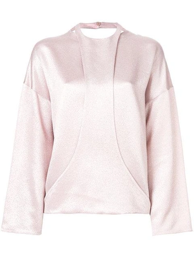 Valentino Layered Panel Top In Pink