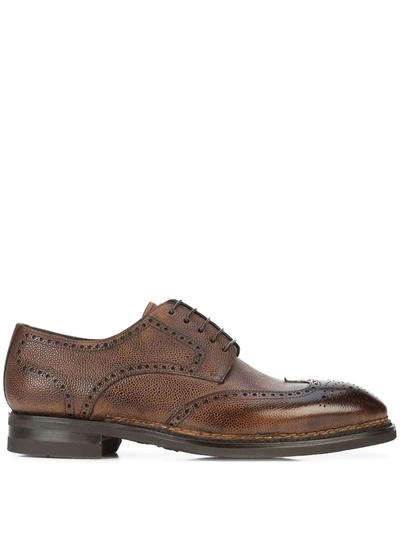 Bontoni Libertoni Pebbled Brogues In Brown