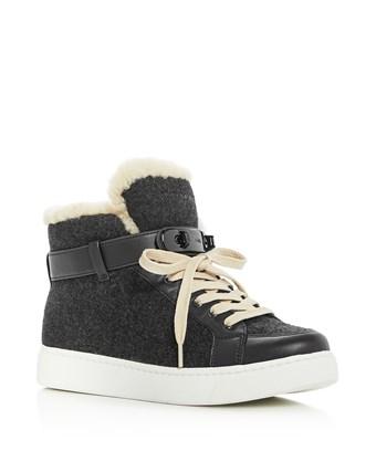 coach shearling sneakers