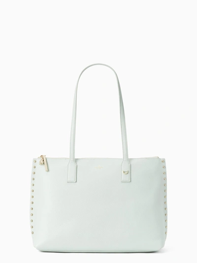 Kate Spade On Purpose Studded Leather Tote In Misty Mint