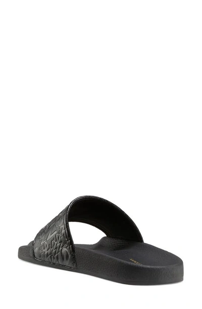 Stuart Weitzman Skater Pool Slide Sandal In Black