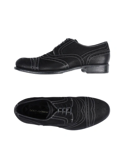 Dolce & Gabbana Laced Shoes In Black