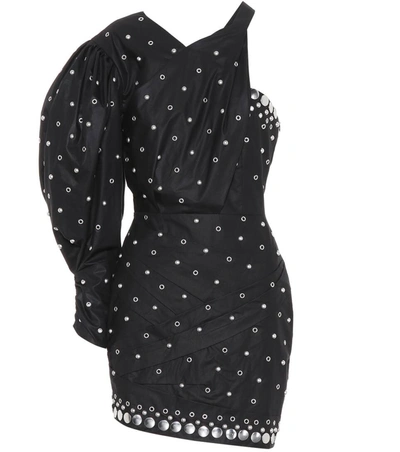 Isabel Marant Garron Studded Cotton Dress In Black