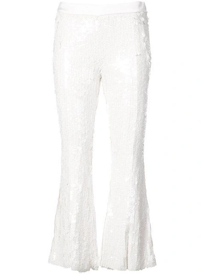 Jeffrey Dodd Cropped Sequin Trousers