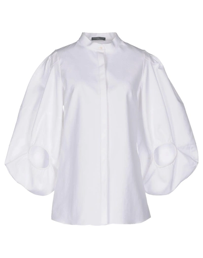 Alexander Mcqueen Solid Color Shirts & Blouses In White