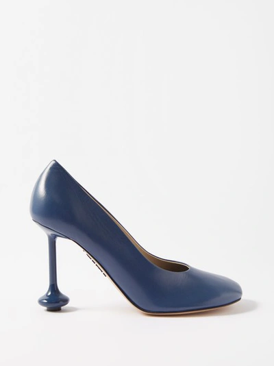 Loewe Leather Toy Pumps 90 In Blue