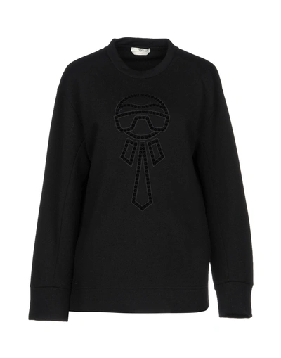 Fendi Sweatshirt In Black