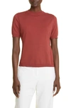 Lafayette 148 Short Sleeve Sweater In Winter Rose