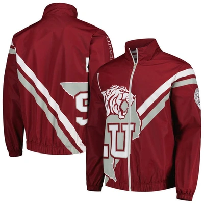 Mitchell & Ness Men's  Maroon Texas Southern Tigers Exploded Logo Warm Up Full-zip Jacket