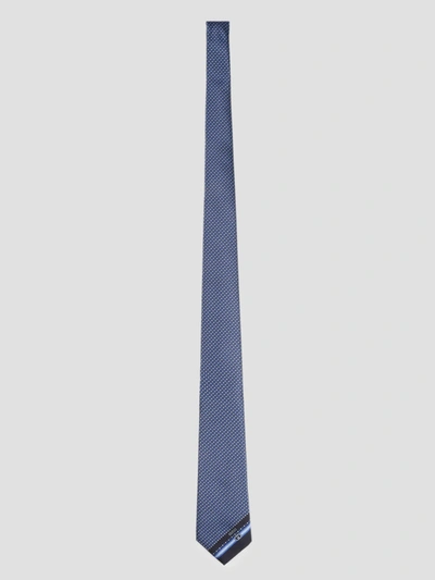 Gucci Interlocking G Detail Tie In Blue