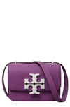 Tory Burch Small Eleanor Pebble Leather Convertible Shoulder Bag In Wild Thistle / Silver