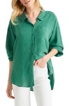 Splendid Bailey Oversize Line Blend Button-up Shirt In Oasis