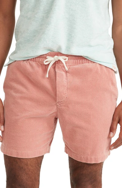 Marine Layer Saturday Corduroy Shorts In Dusty Coral