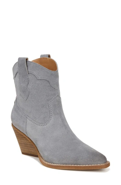 Zodiac Women's Roslyn Western Booties In Misty Blue Suede