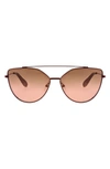 Bcbg 60mm Metal Browline Cat Eye Sunglasses In Demi