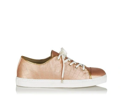 Charlotte Olympia Web Effect Lace-up Trainers In Silk%20satin_680_blush